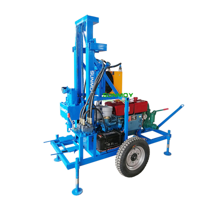 Construction material stores SUNMOY HF260D-80 borehole water well drilling rig diesel engine portable drilling rig
