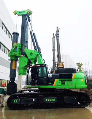Construction works&amp;#194; &amp;#160; Tysim KR300DS Hydraulic Rotary Drilling Rig With Max Depth 26m And Diameter 2000mm